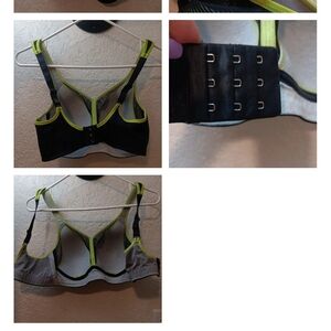 Anita Black and Neon Yellow Sports Bra